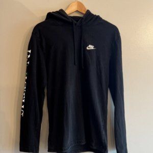 NIKE LONG SLEEVE Hooded Black Knit INVICTUS Fitness Shirt TOP Mens Small